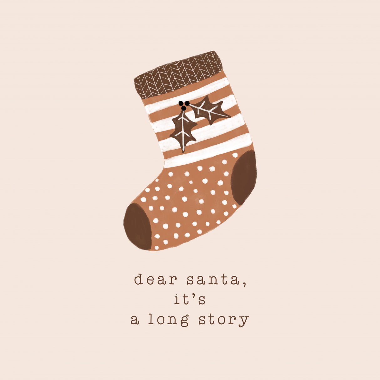 Dear Santa It's a Long Story Poster och Canvastavla