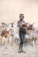 Young Kara tribes boy Poster och Canvastavla