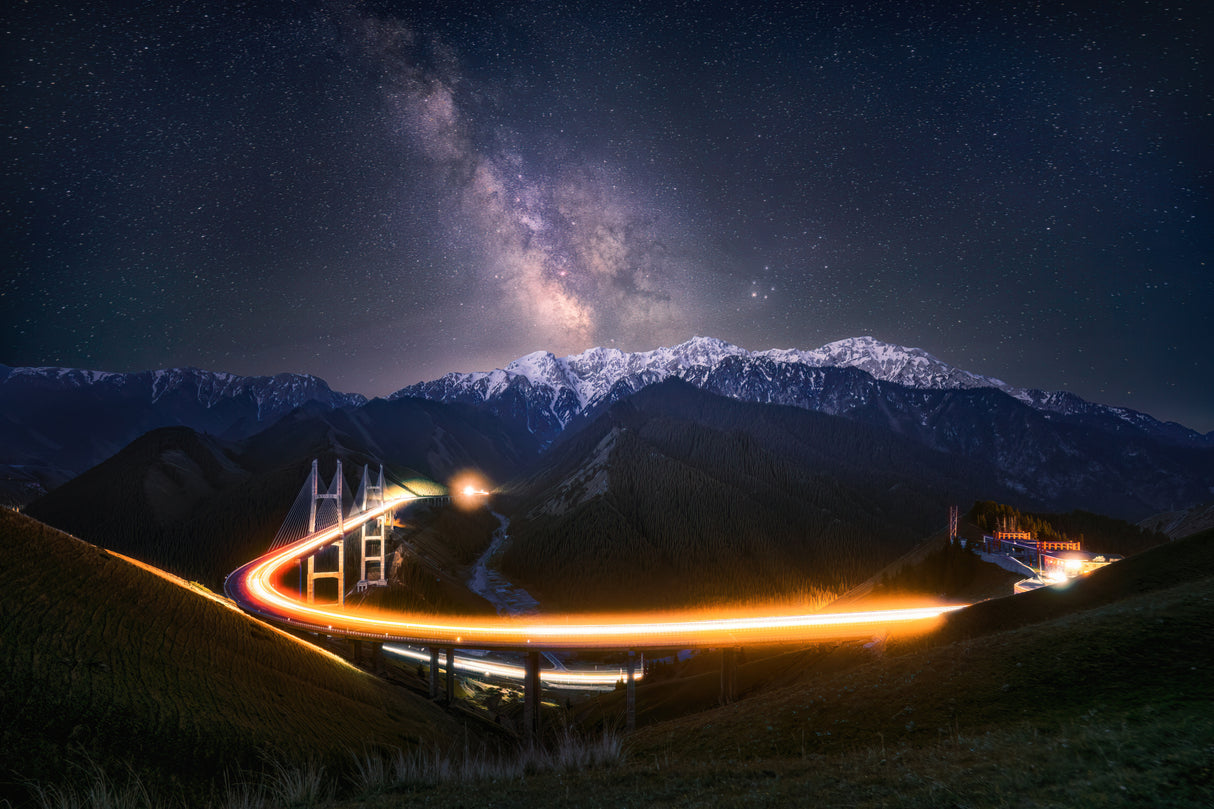When the stars fall into the mountains Poster och Canvastavla