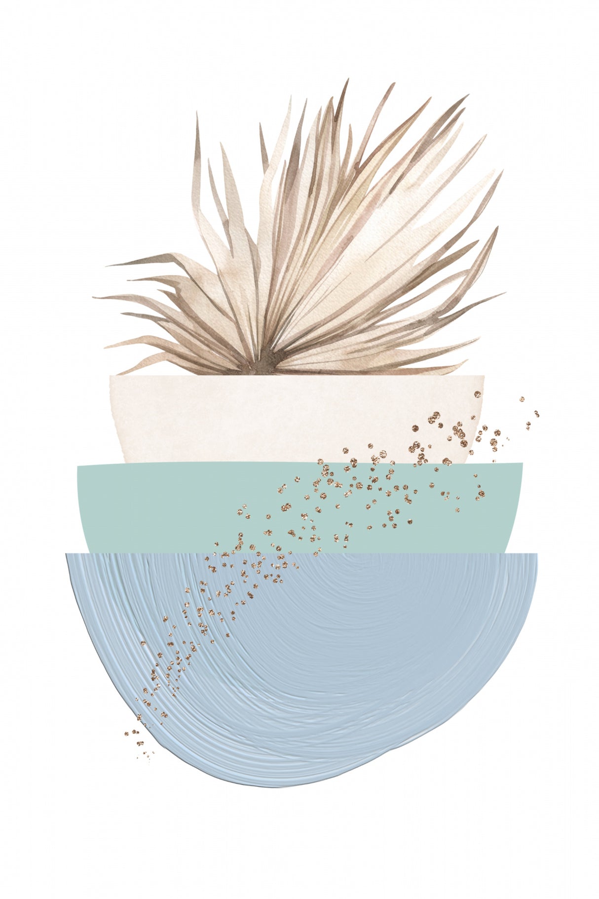 Blue green boho-3 Poster och Canvastavla