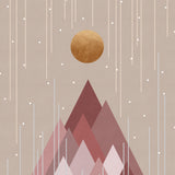 Sun & Mountains Coral Pink Poster och Canvastavla