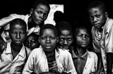 At school in Benin. Poster och Canvastavla