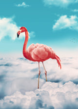Flamingo In The Clouds Poster och Canvastavla