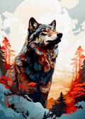 Wolf animal art #wolf Poster och Canvastavla