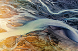 Nature's Artistry: Glacier Rivers at Dusk Poster och Canvastavla