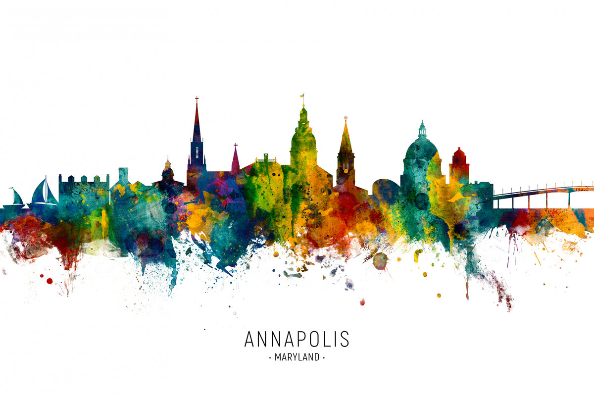 Annapolis Maryland Skyline Poster och Canvastavla