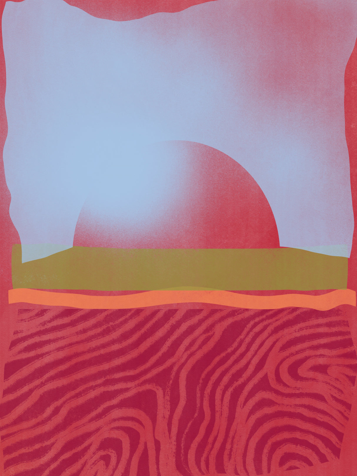 Mist Over Sun Poster och Canvastavla