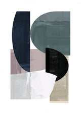 Navy Shapes No3 Poster och Canvastavla
