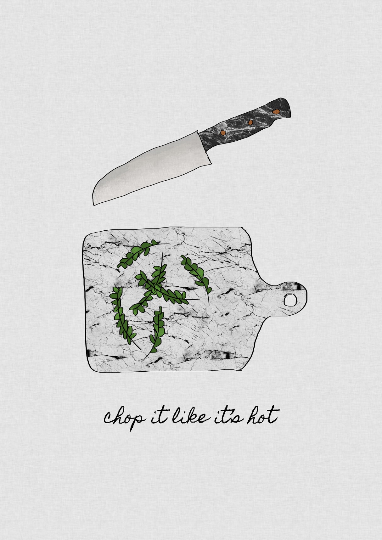Chop It Like It's Hot Poster och Canvastavla