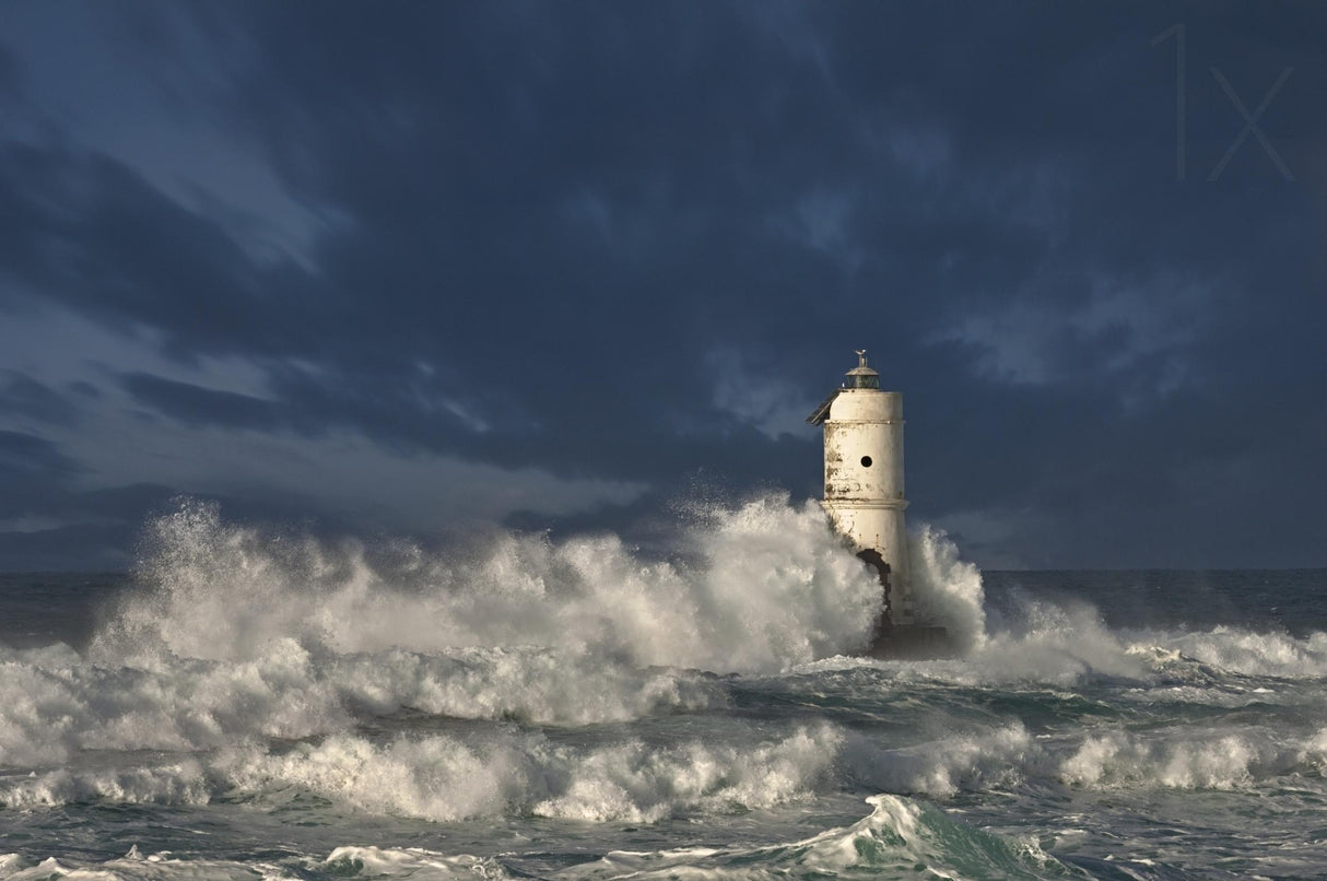 Faro di Mangiabarche(Calasetta-Sardegna) Poster och Canvastavla