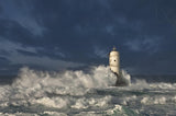 Faro di Mangiabarche(Calasetta-Sardegna) Poster och Canvastavla