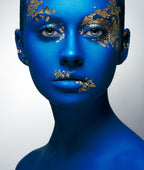 Blue Gold Poster och Canvastavla