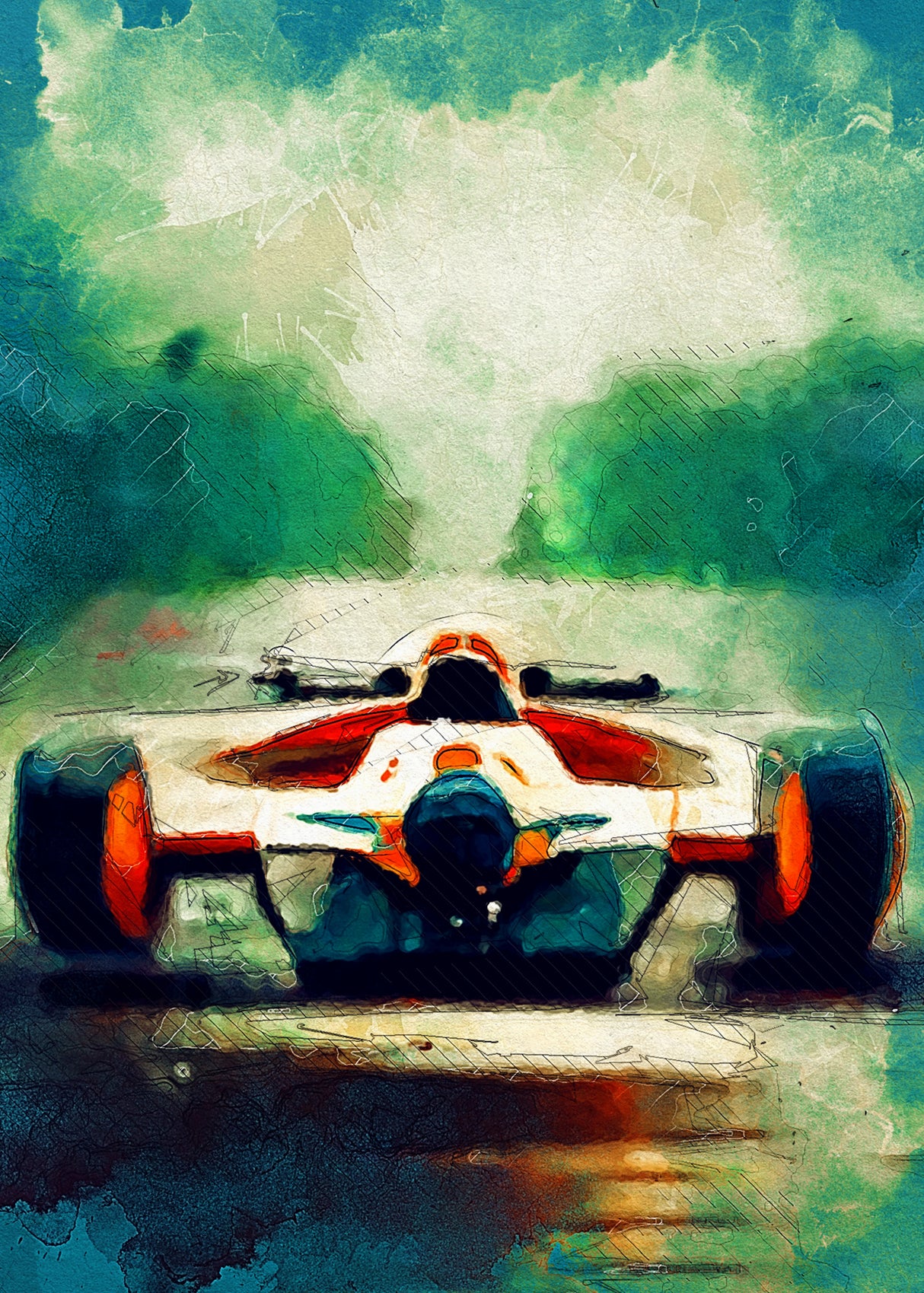 Formula 1 sport art Poster och Canvastavla