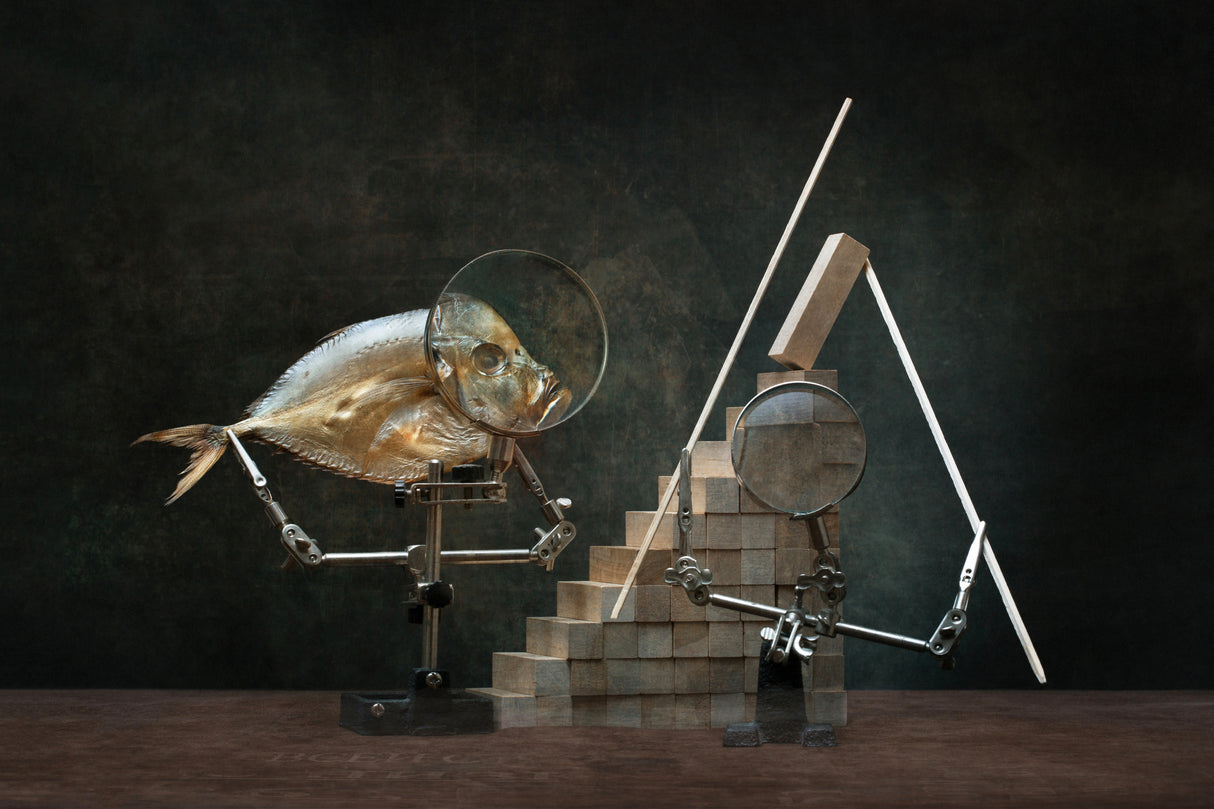 Moonfish and Pyramid construction Poster och Canvastavla