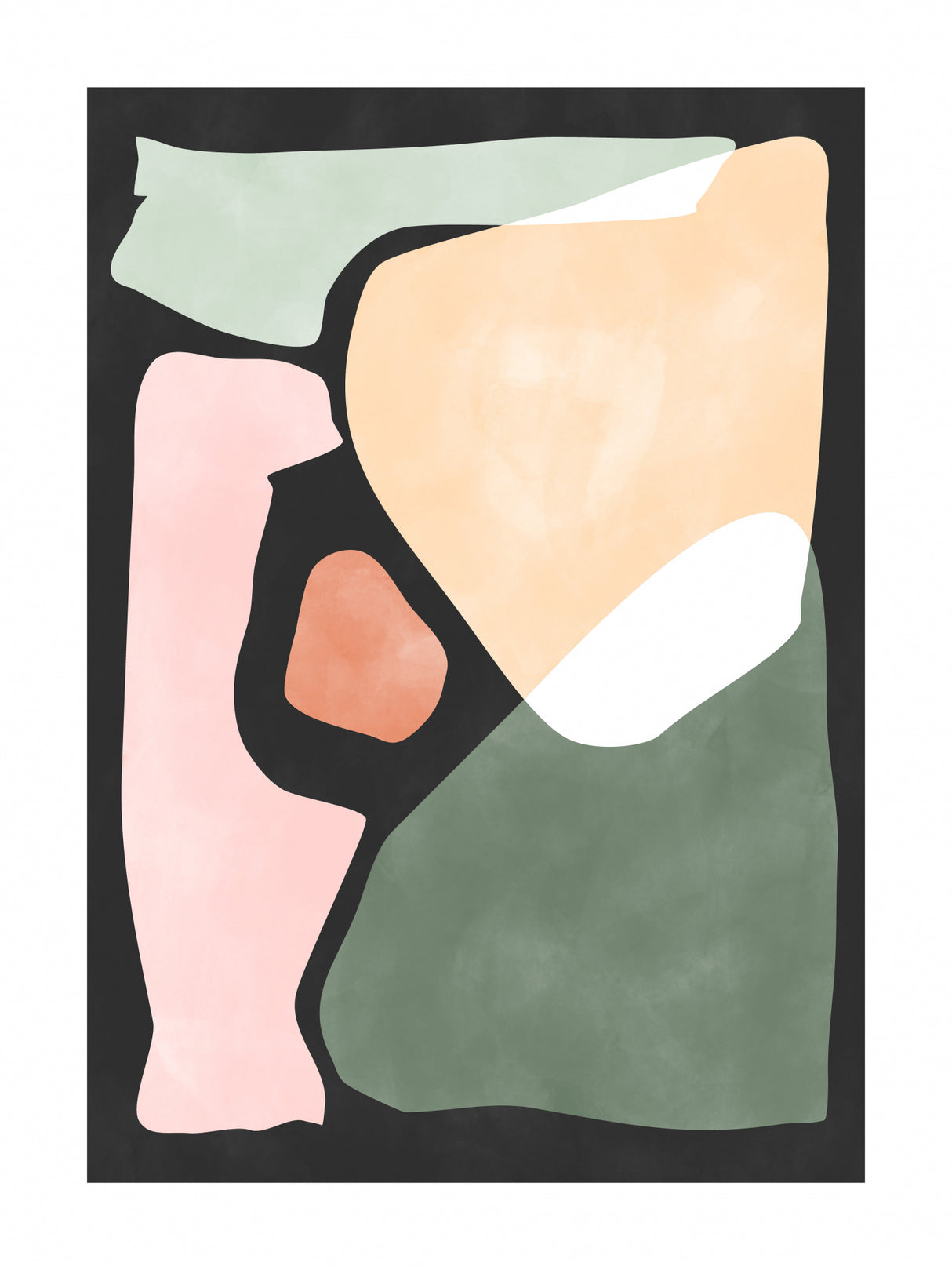 3x4 Aspectratio Pinkgreen30 Poster och Canvastavla
