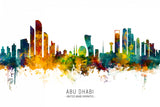 Abu Dhabi Skyline Poster och Canvastavla