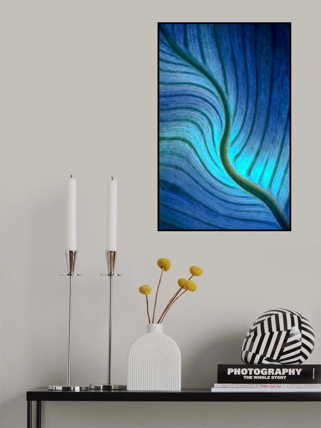 A Blue Leaf in Summer Poster och Canvastavla