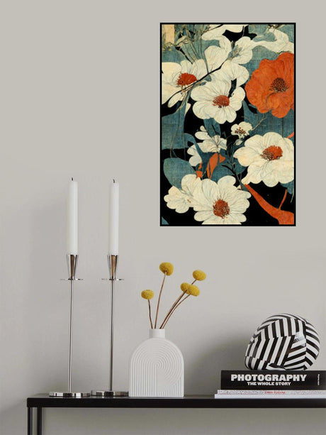Asian Flowers Poster och Canvastavla