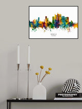 Manila Philippines Skyline Poster och Canvastavla