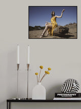woman in yellow dress Poster och Canvastavla