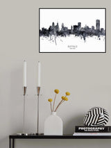 Buffalo New York Skyline Poster och Canvastavla