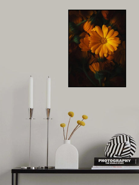 Golden flower Poster och Canvastavla