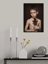 boy with a leaf Poster och Canvastavla