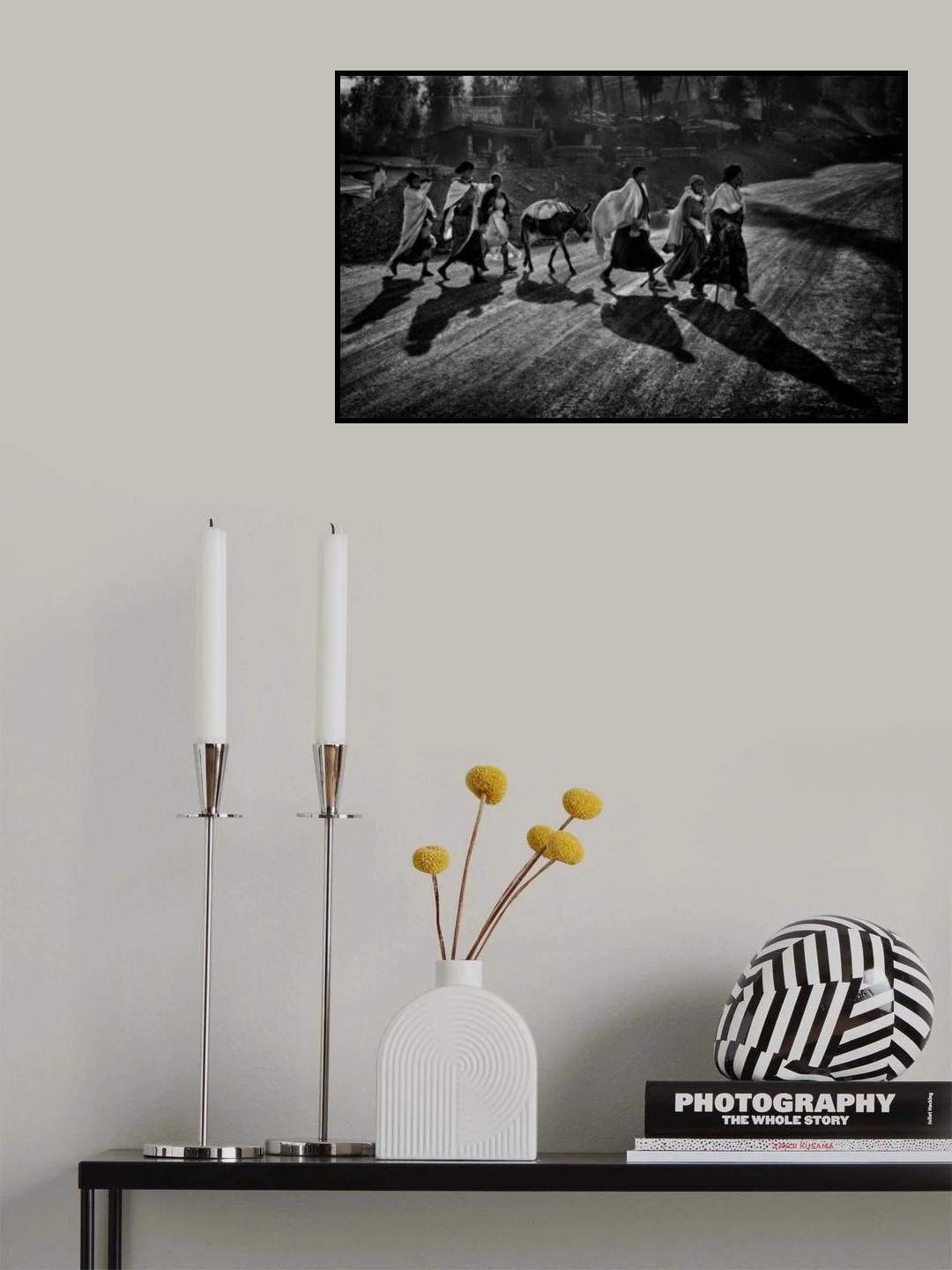 From the village to the market, Lalibela Poster och Canvastavla