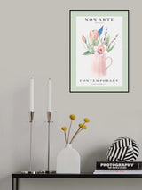 Non Arte Green flower vase Poster och Canvastavla