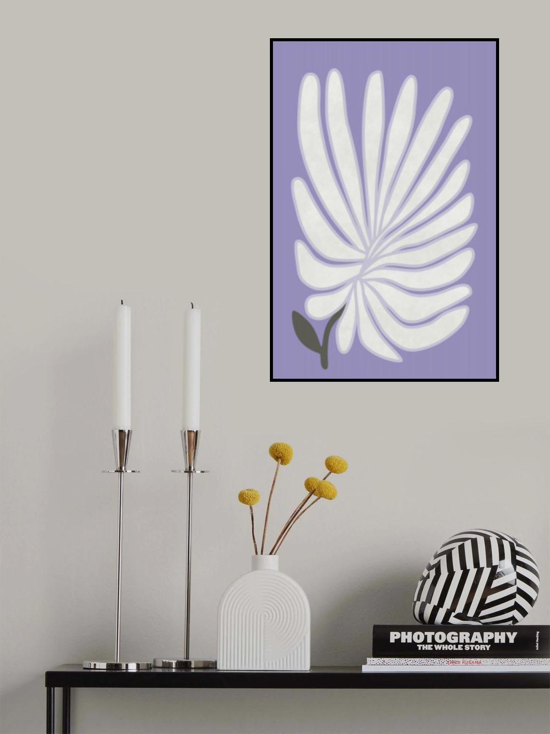 White Chrysanthemum Flower Poster och Canvastavla