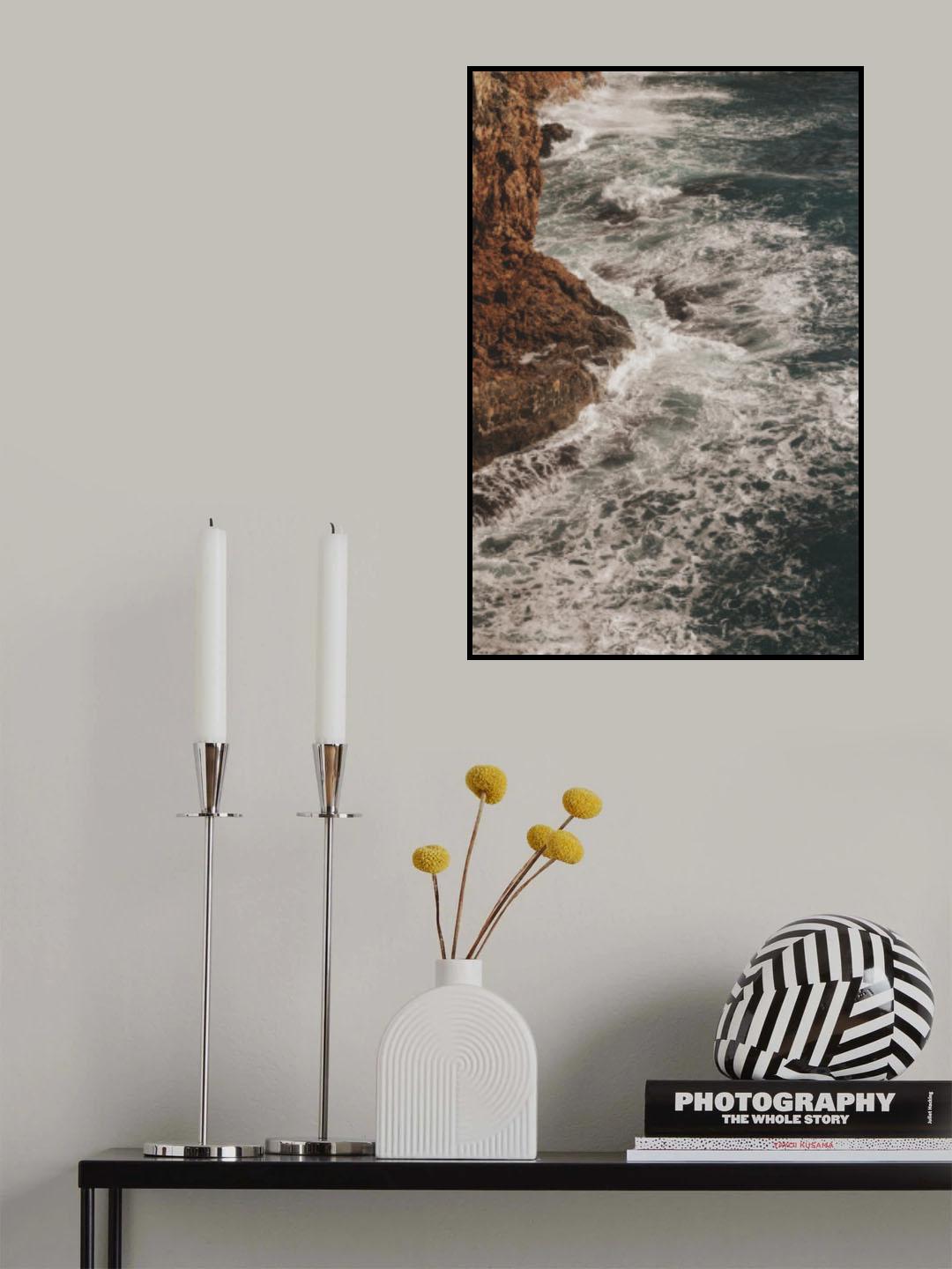 sea waves and rocks Poster och Canvastavla