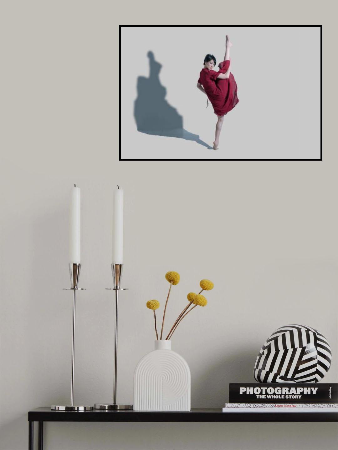 red and shadow Poster och Canvastavla