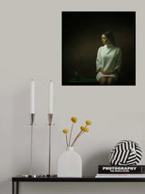 The girl  &amp; plant Poster och Canvastavla