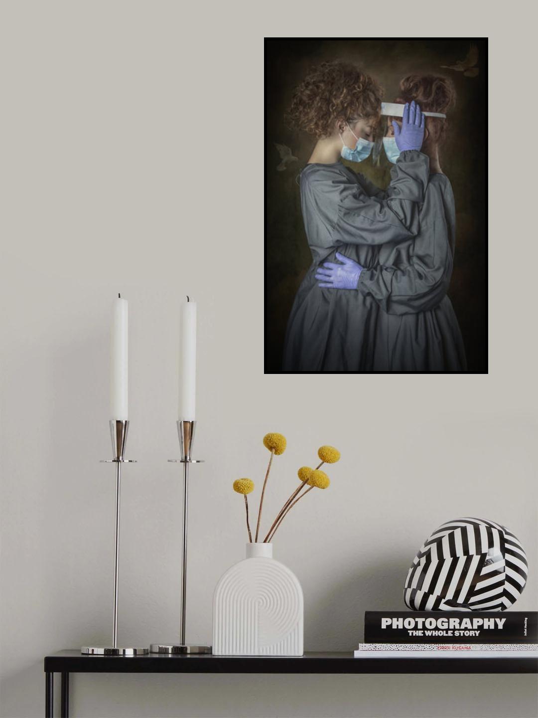 Mother and daughter taking care of each other Poster och Canvastavla