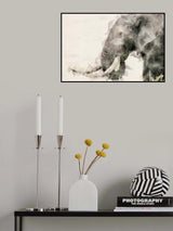 Abstract African Elephant Watercolor Art Poster och Canvastavla