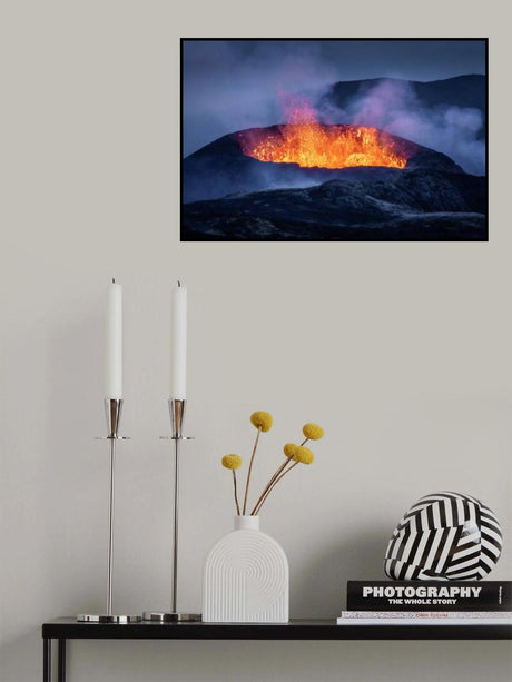 Fagradalsfjall Volcano Poster och Canvastavla