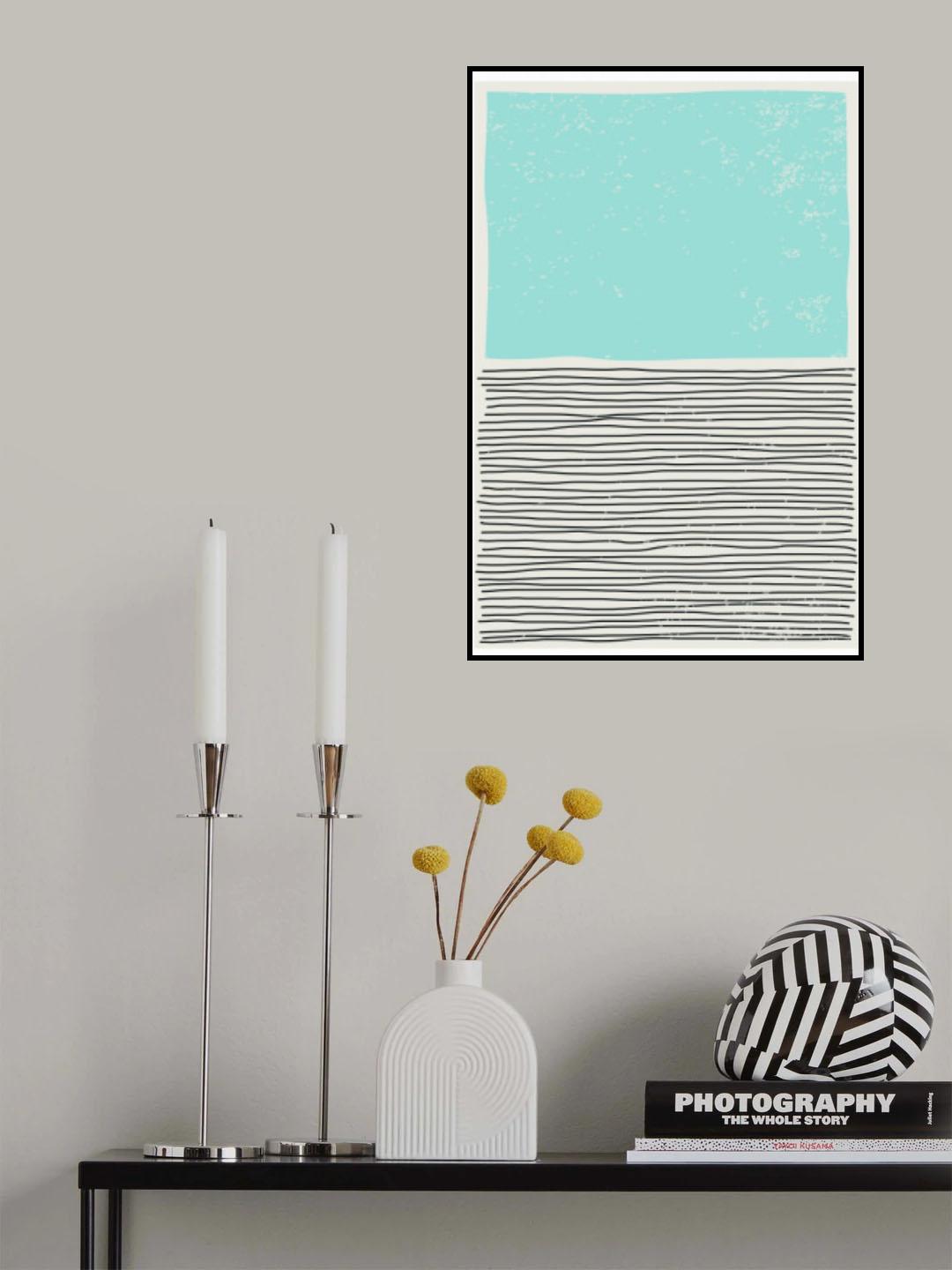 Light Blue Minimal Poster och Canvastavla