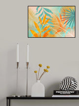 Tropical Summer Orange Turquoise Poster och Canvastavla