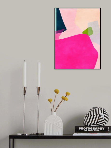 Pink pastel shape Poster och Canvastavla