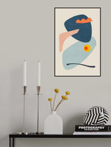 Mountain and Lake Shapes Color and Shapes Poster och Canvastavla