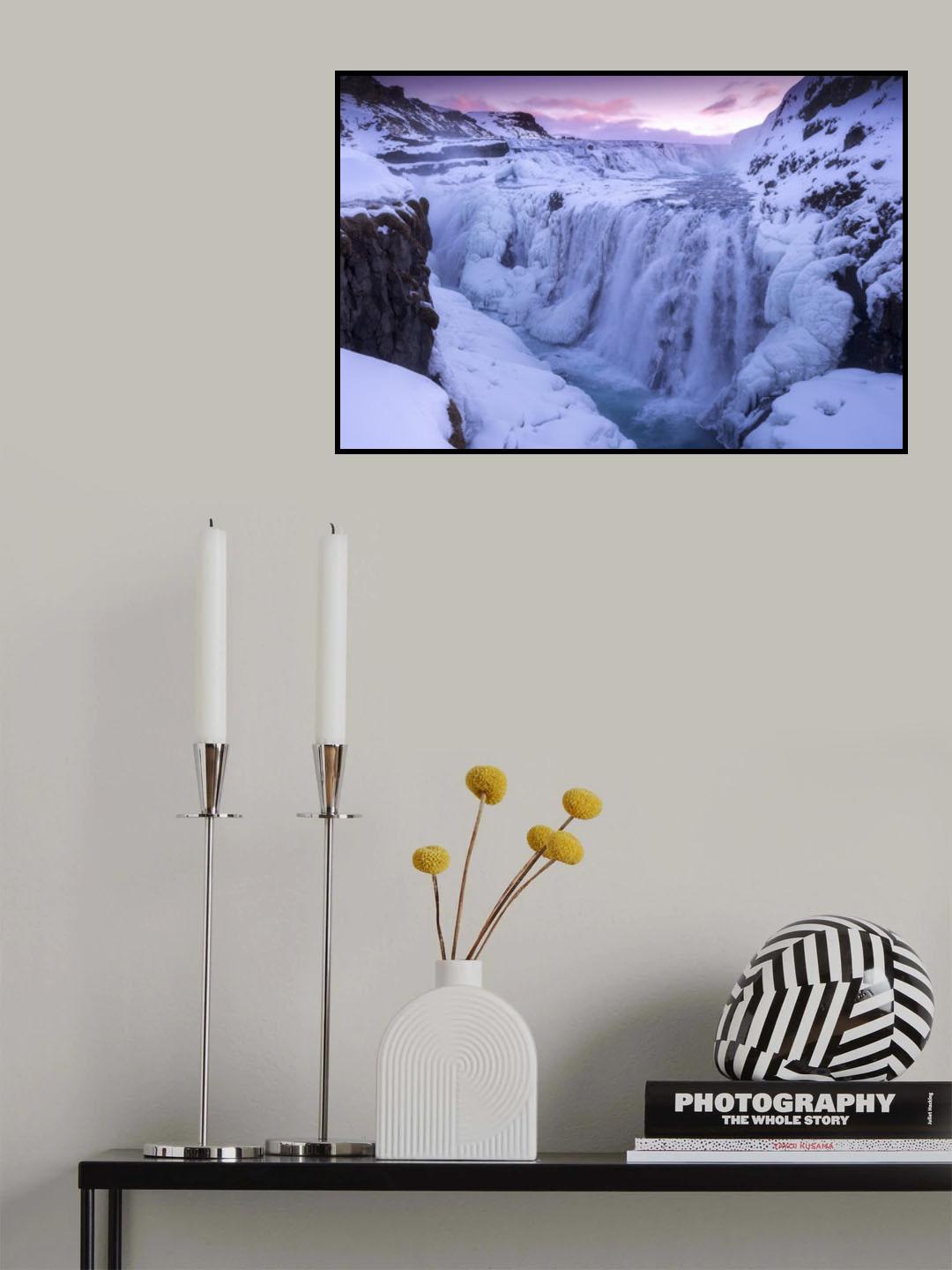 Frozen waterfall Poster och Canvastavla