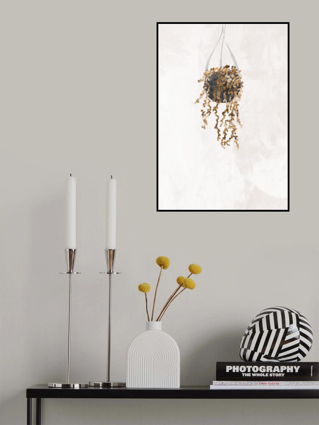 Black and gold house plant 2 Poster och Canvastavla