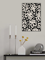 Giant Beige Flower Pattern Poster och Canvastavla