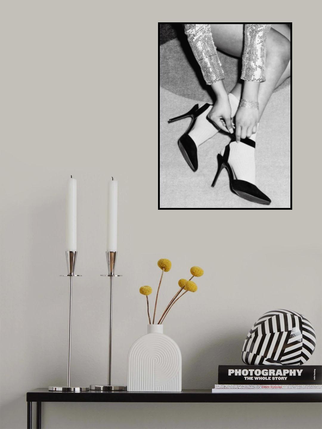 Legs Party Black and White Poster och Canvastavla