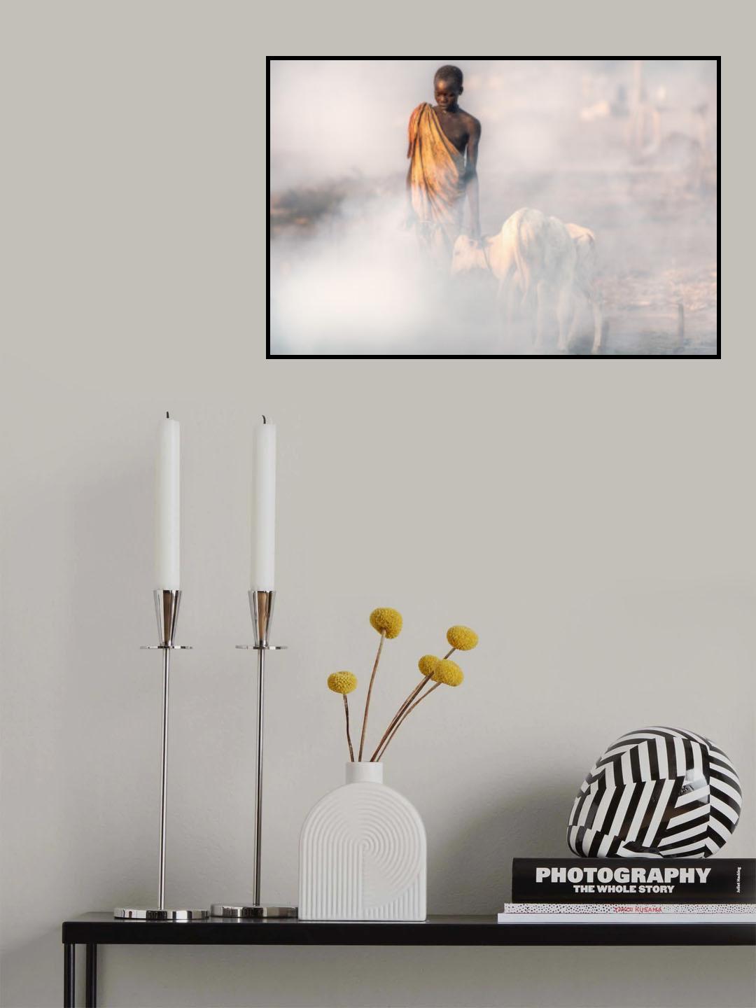 Mundari herdsman Poster och Canvastavla
