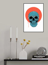 Blue Skull II Poster och Canvastavla