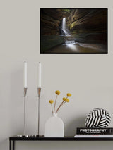 Waterfalls hidden in a canyon Poster och Canvastavla