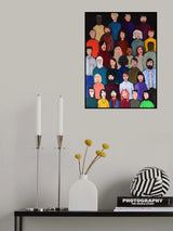 Crowd of Facess Poster och Canvastavla