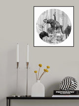 All Together &amp; Bubbles Black &amp; White Poster och Canvastavla