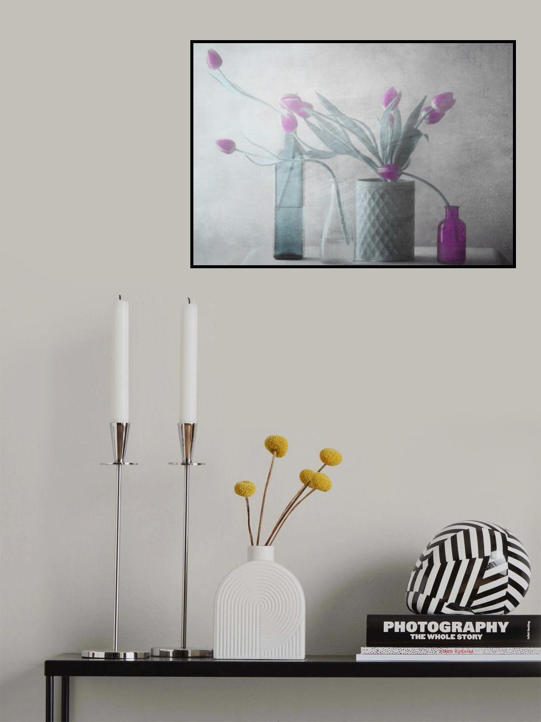 Purple Tulips Poster och Canvastavla